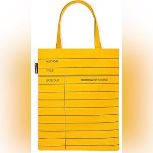 Out of Print Yellow Library Card Tote